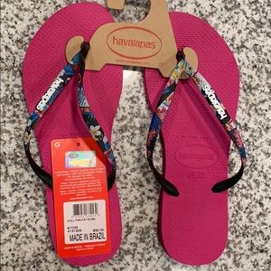 Havaianas floral flip flops
